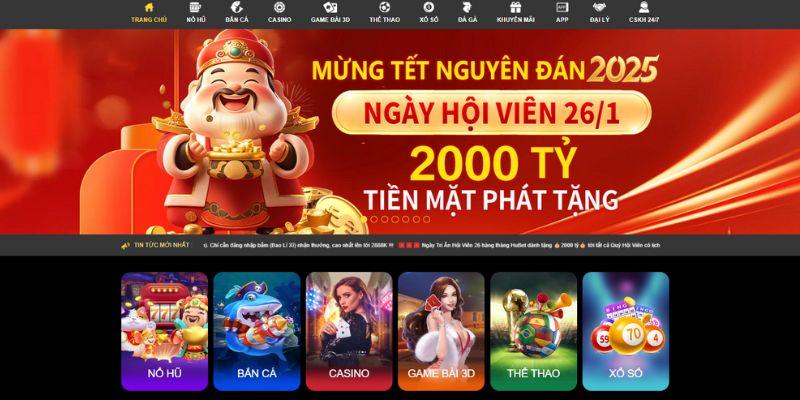 Giao diện nhà cái Hubet